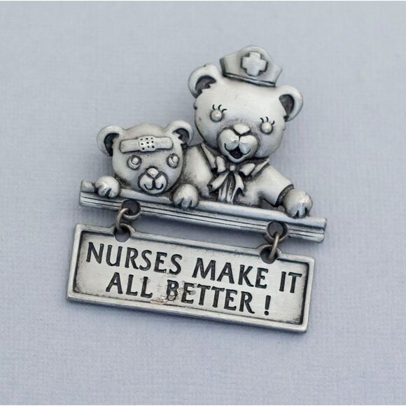 Vintage Nurses Make It All Better Medical Brooch, Inspirational Brooch - C2 - Picture 1 of 2